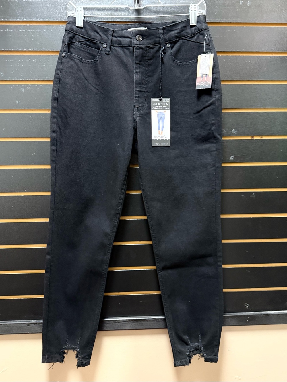 NWT Sofia Jeans Adora Curvy Girlfriend Black Jeans 6